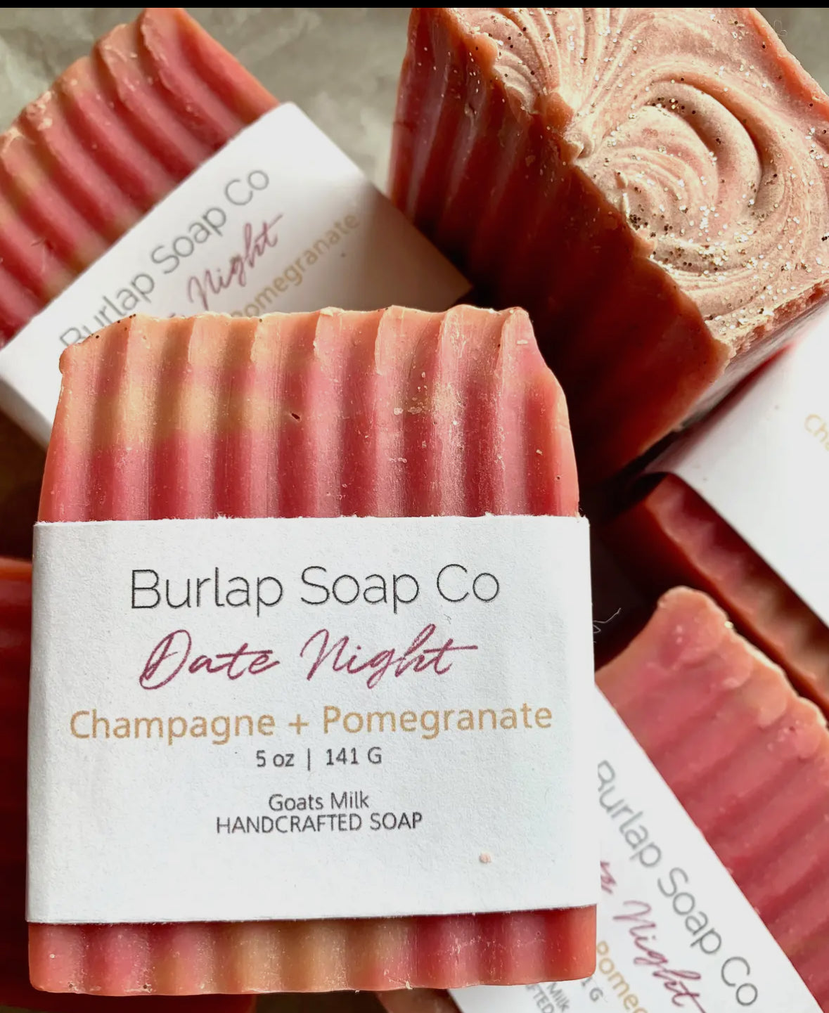 Champagne and pomegranate soap