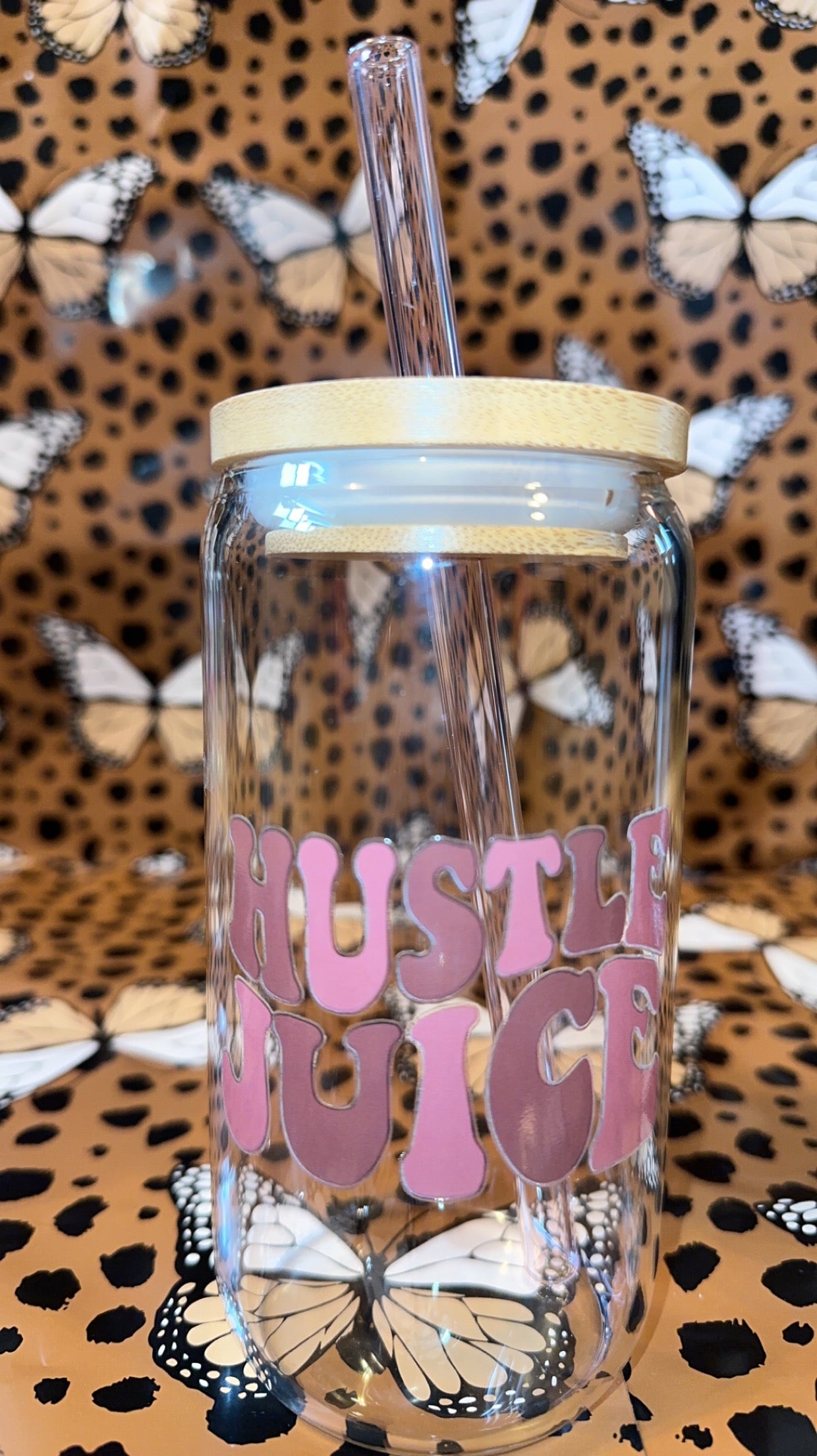 Hustle juice glass mug