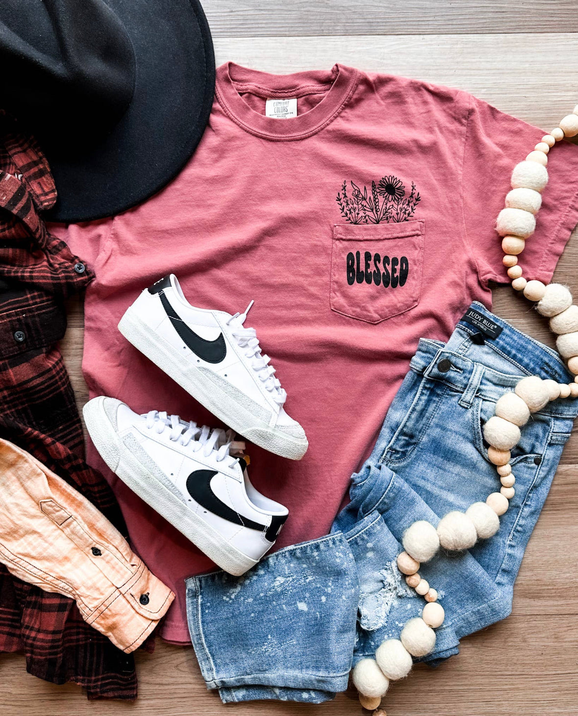 Blessed pocket graphic tee