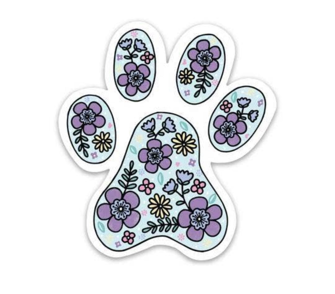 Paw print sticker