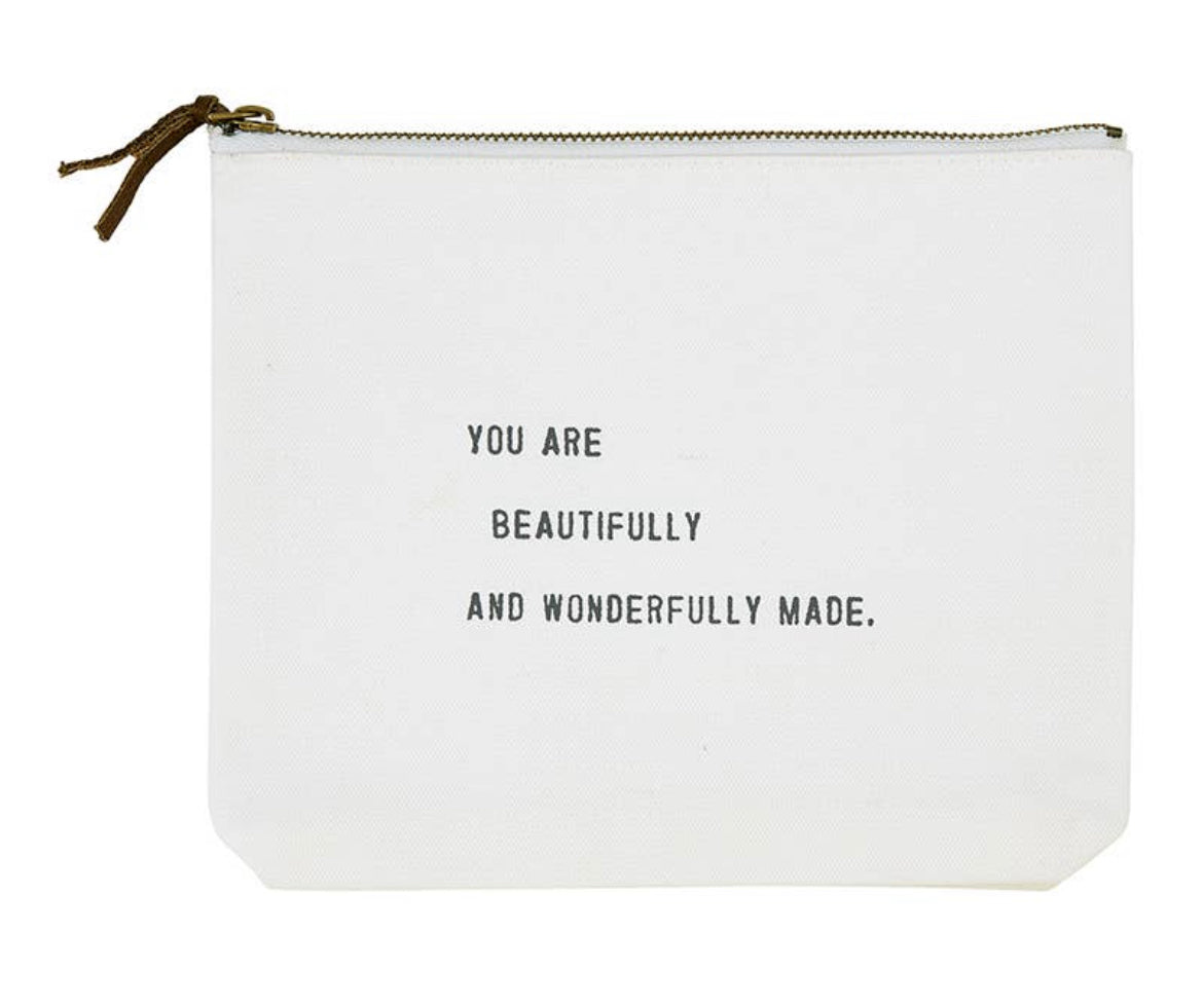 Beautiful canvas zip pouch