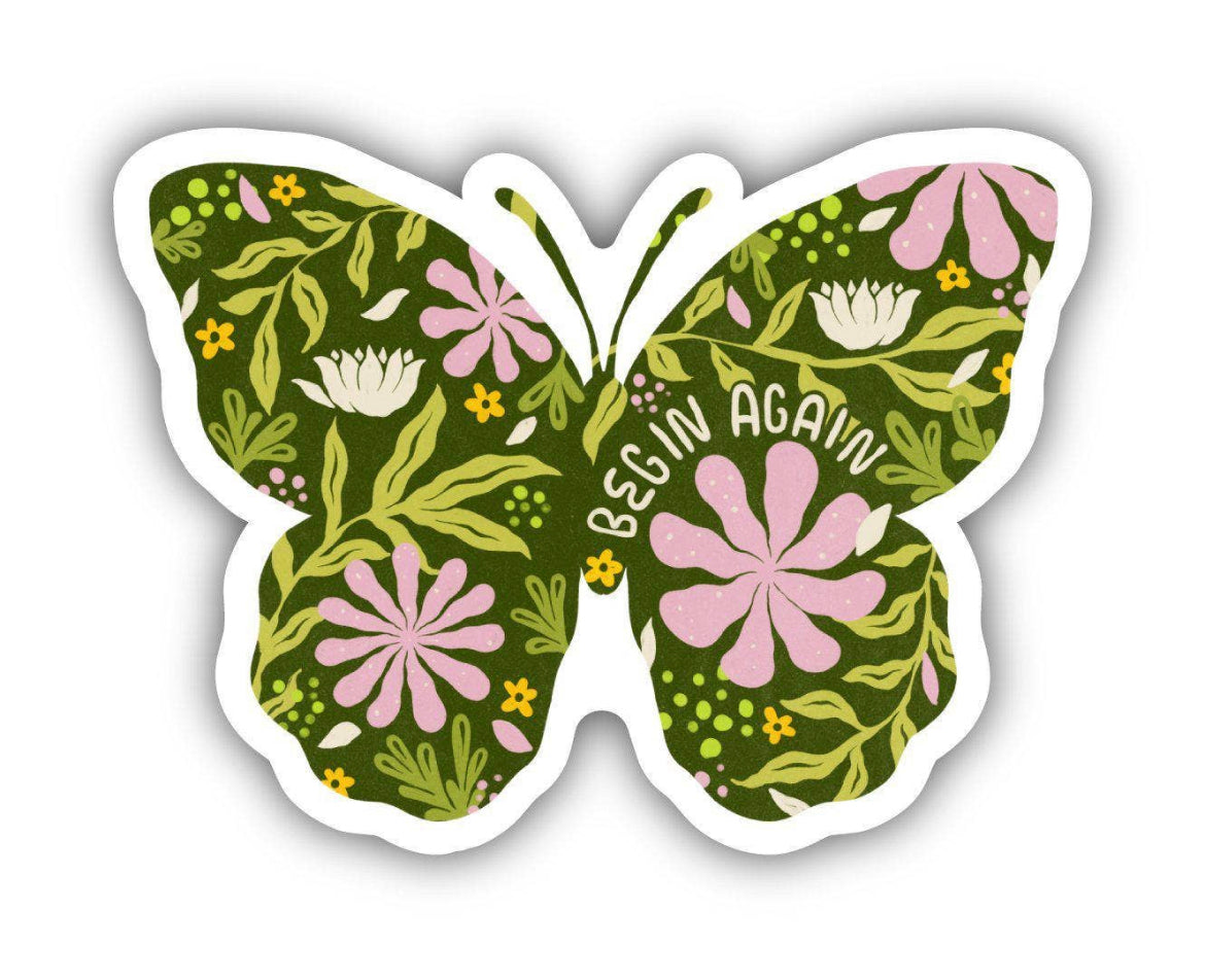 Begin again sticker