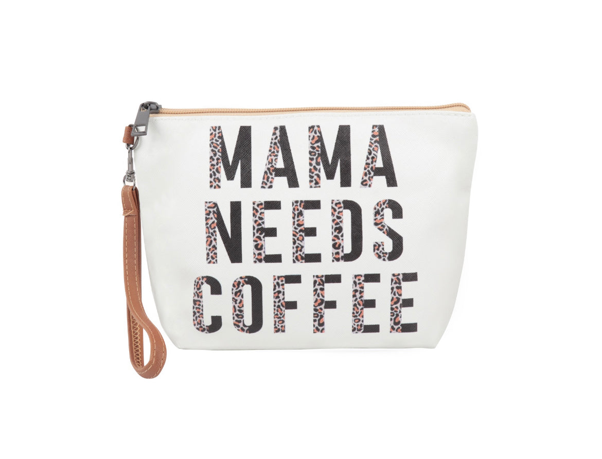 Momma needs coffee wristlet