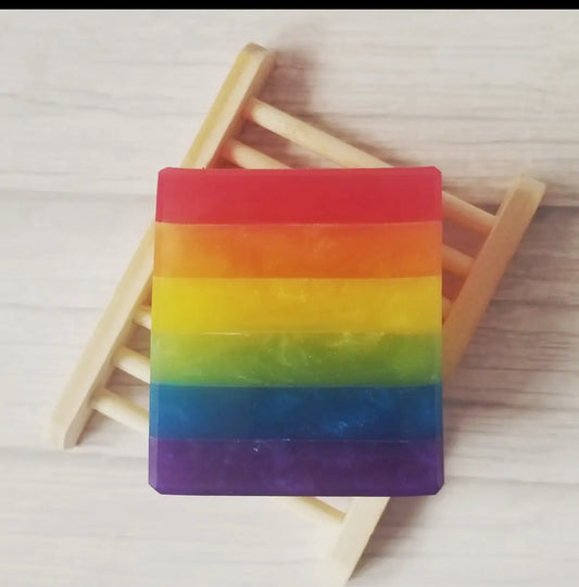 Rainbow pride artisan soap