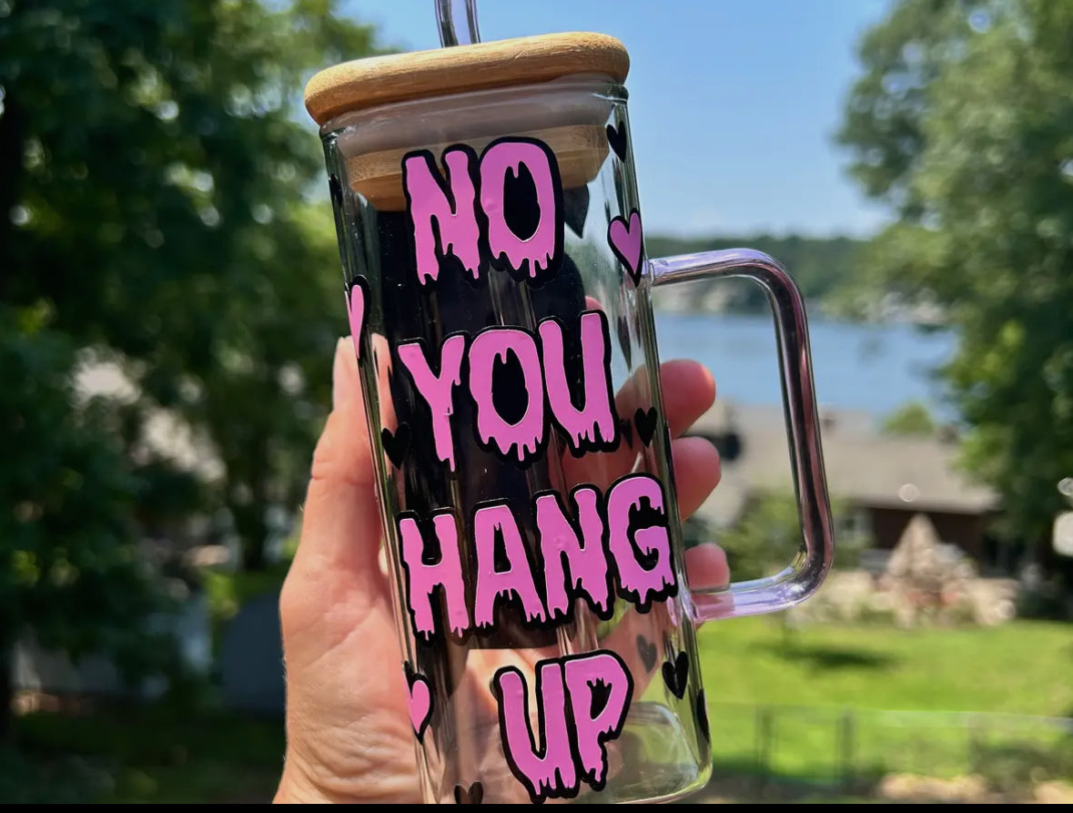 Scream ghost face square glass mug