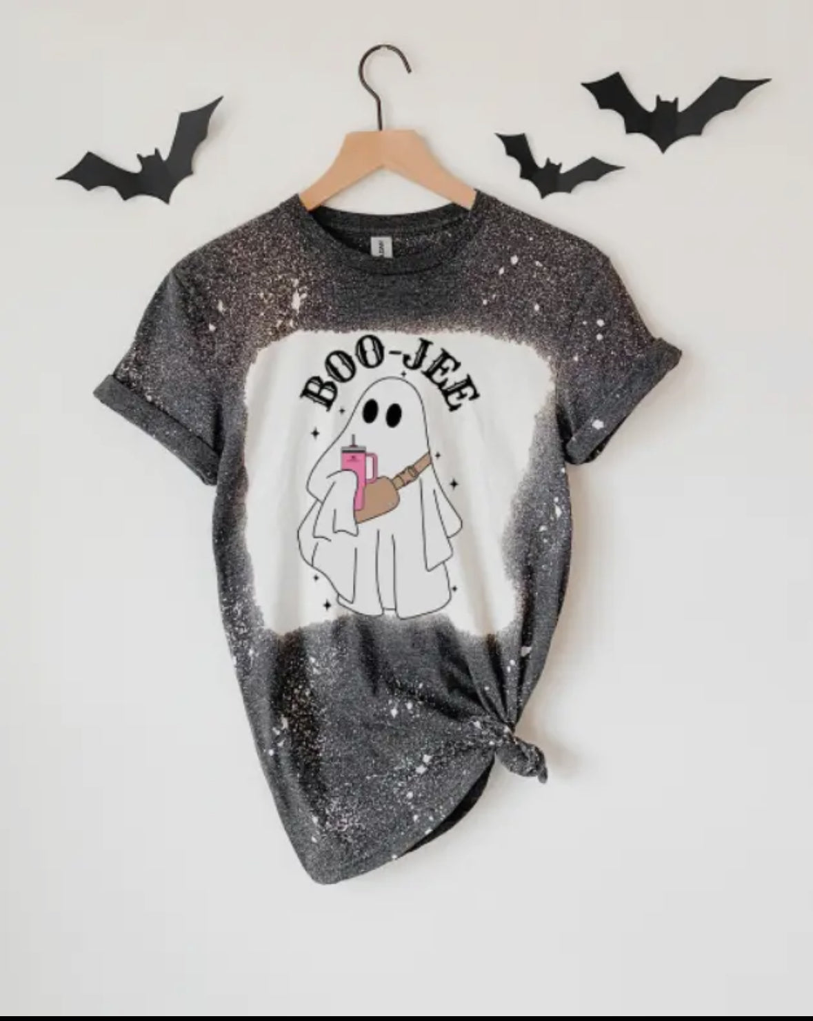 Boujee ghost bleached graphic tee