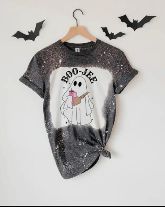 Boujee ghost bleached graphic tee