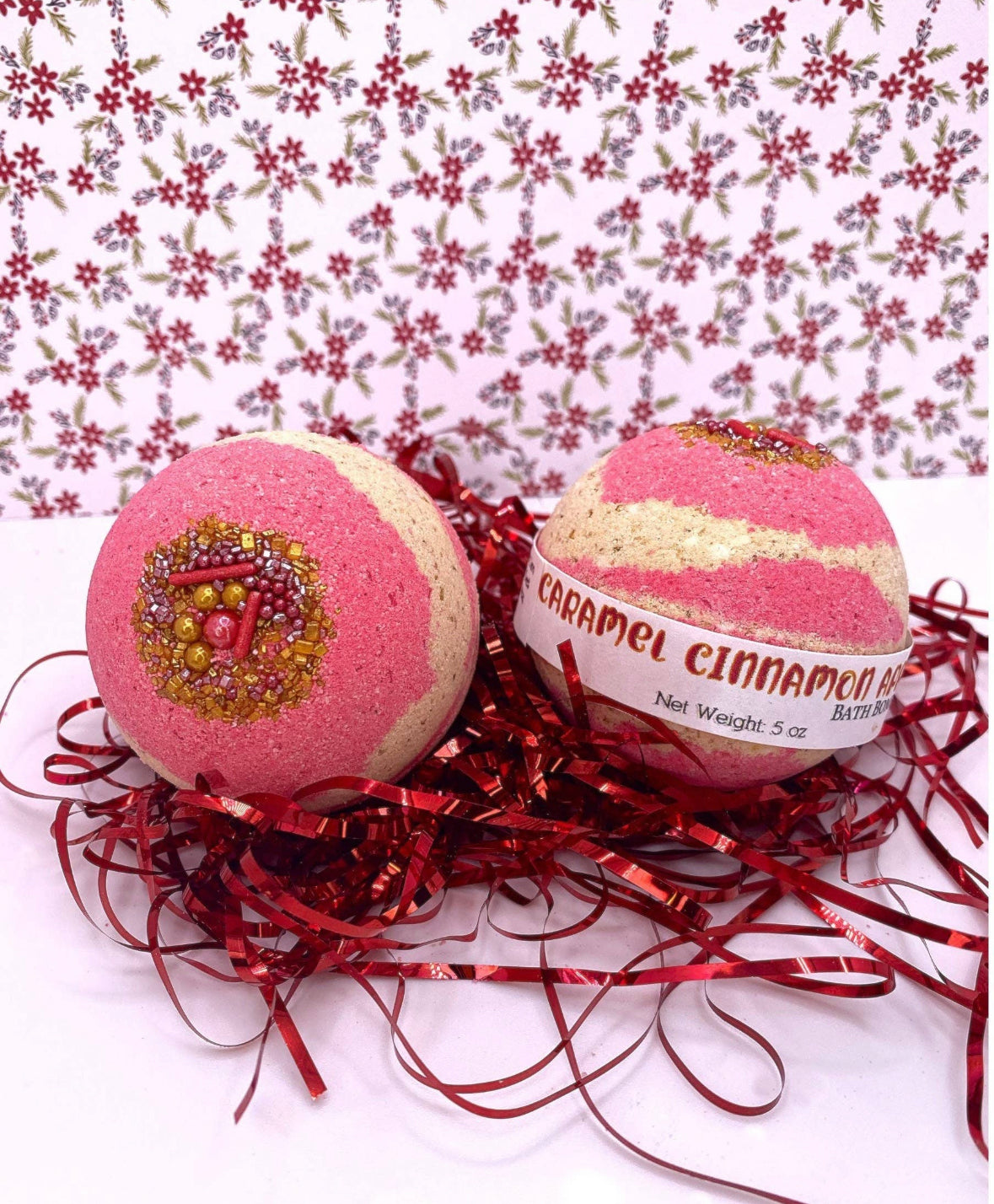 Candy apple bath bomb