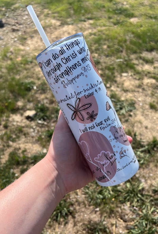 Christian quotes tumbler