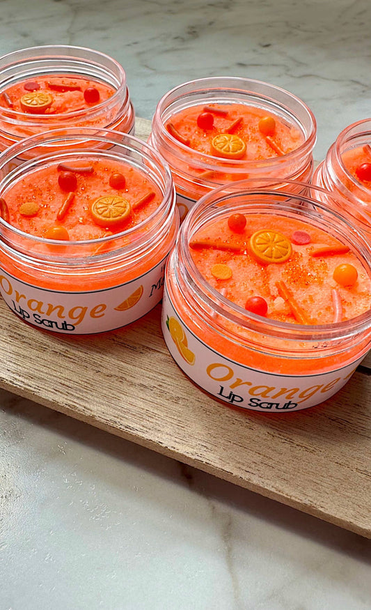 Orange lip scrub