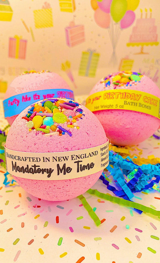 Birthday cake bath bomb