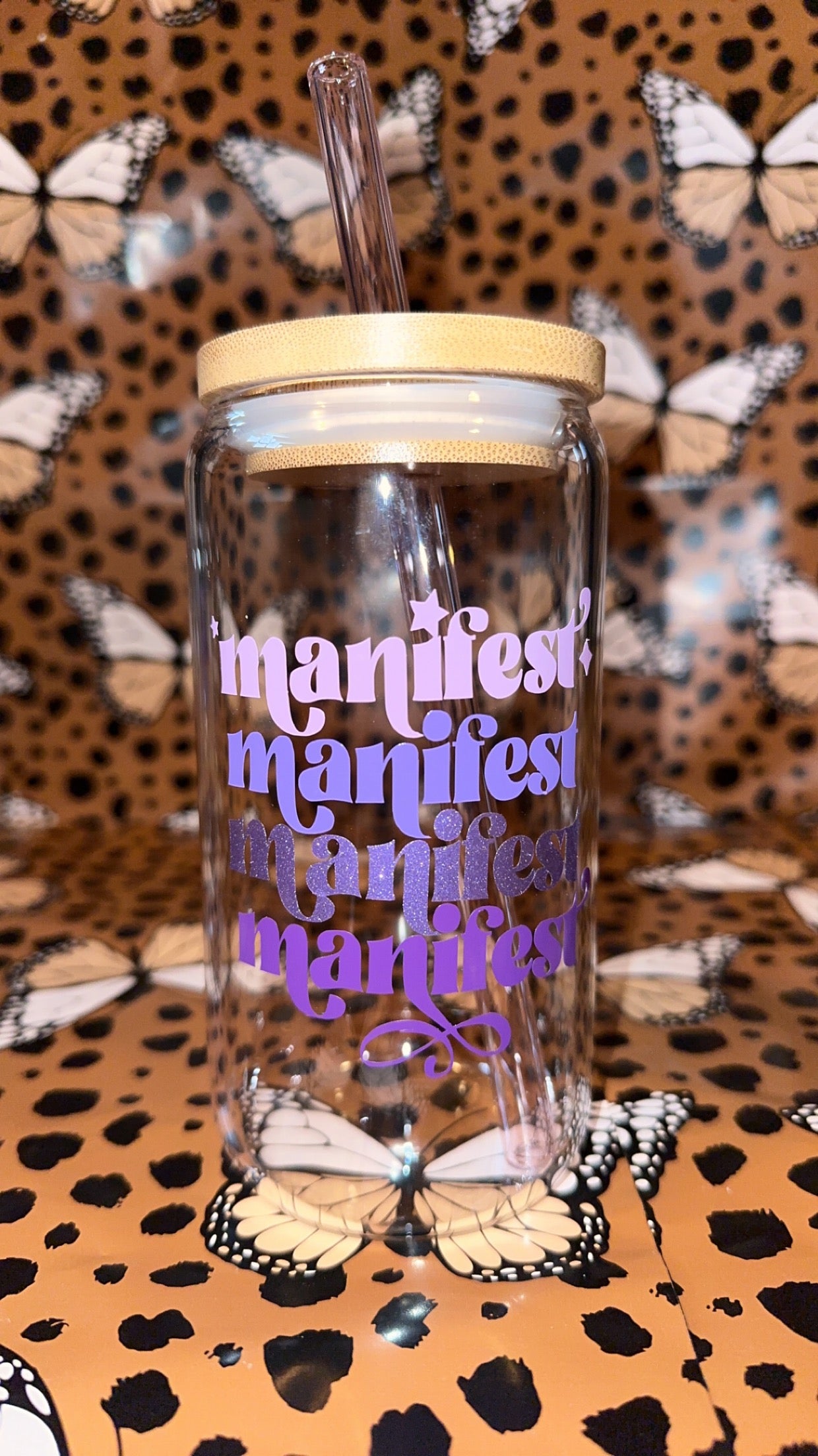 Manifest x4 glass mug