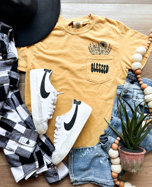Blessed pocket graphic tee