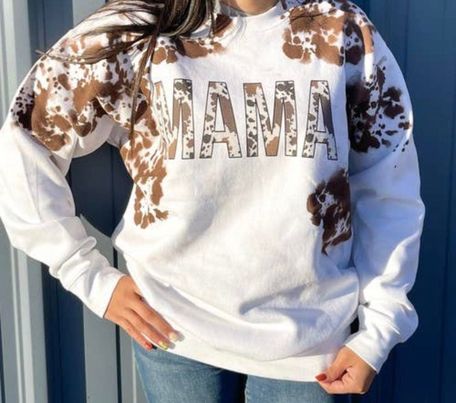 Mama cowhide sweatshirt