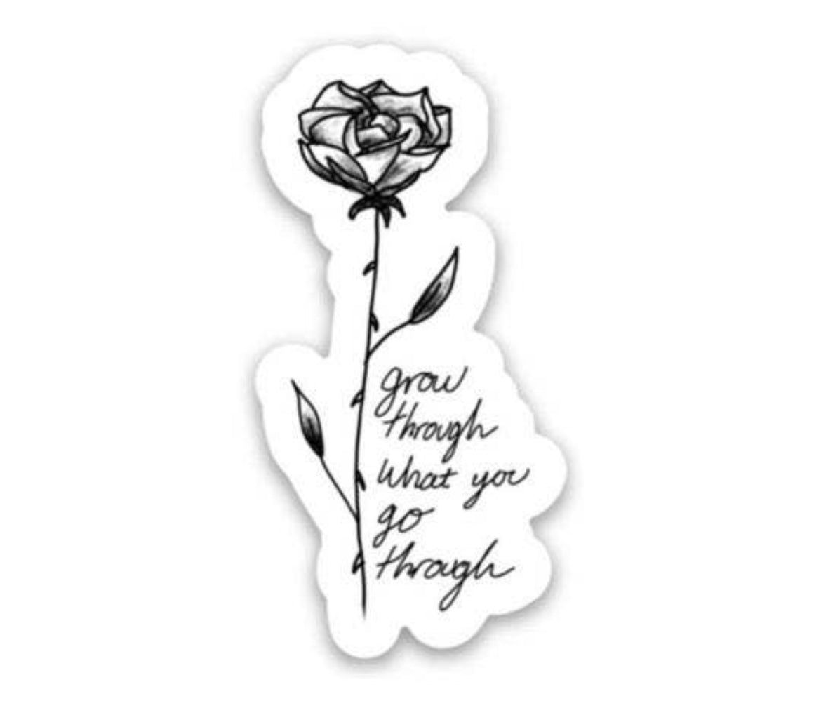 Grow through sticker