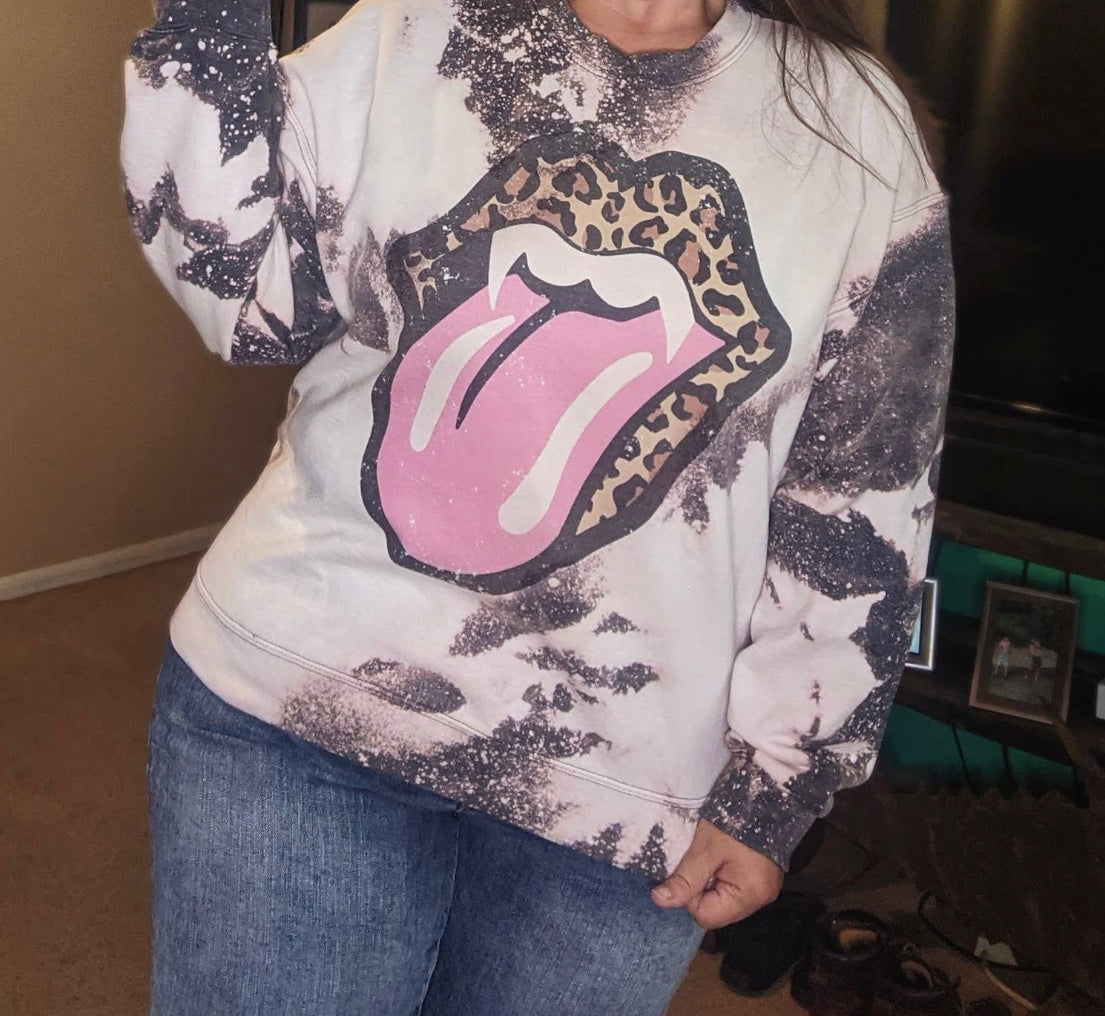 Leopard lips sweatshirt