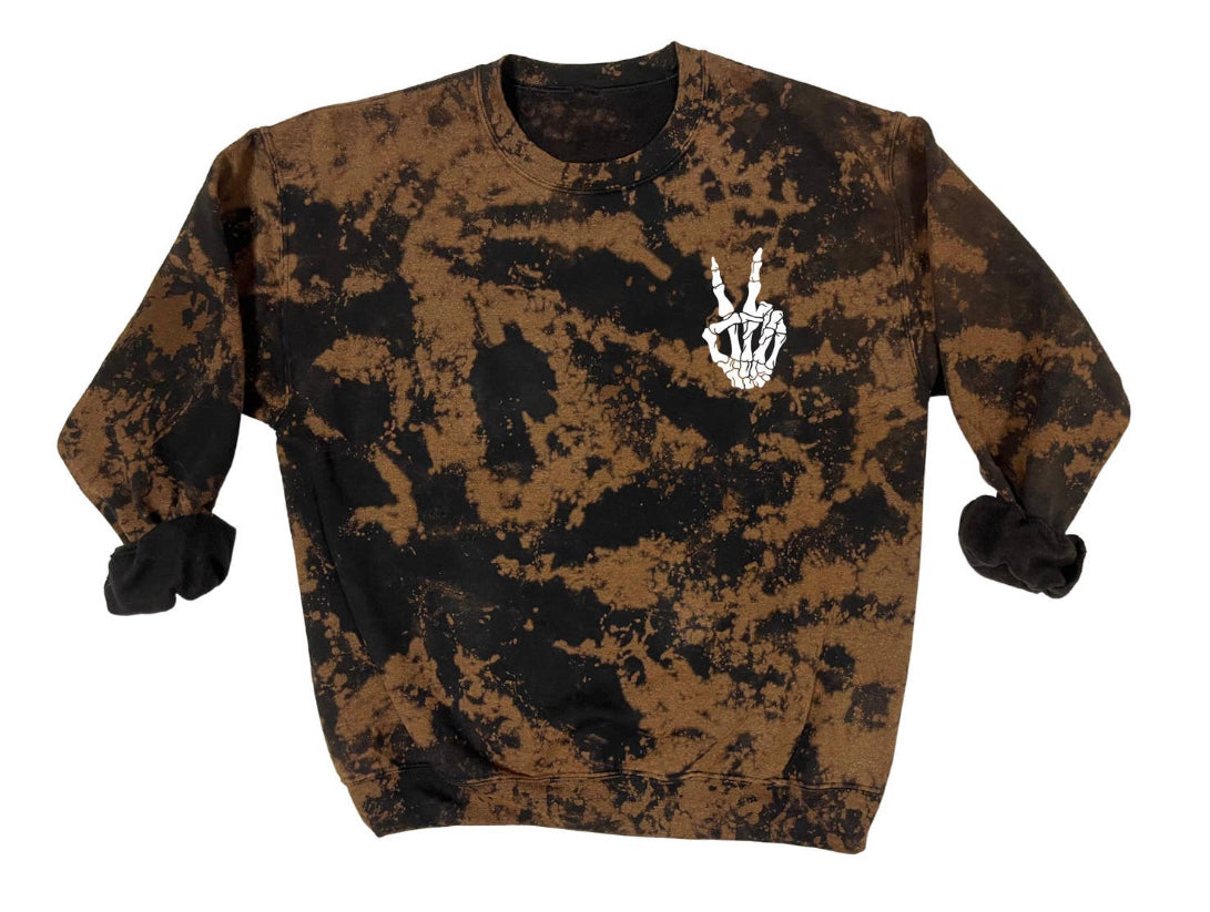 Skeleton peace sweatshirt